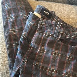 Paige Multicolor Plaid Jeans